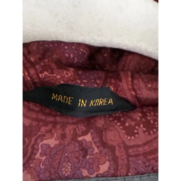 VTG Fleet Street Womens Long Trench Coat Gray Thermolite Paisley Lined Size 10 - Picture 7 of 16